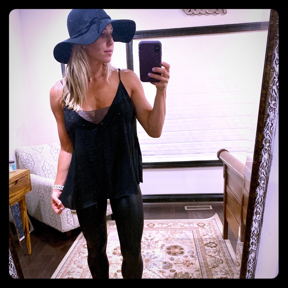 Free People silk & lace intimates top